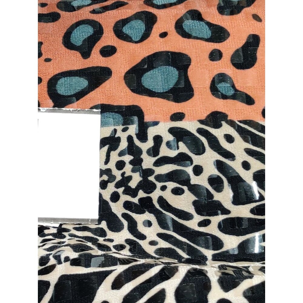 Vintage Simonton Says XL Y2K Glossy Textured Animal Print Statement Jacket Glam - Picture 6 of 12